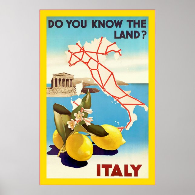 Italien ~ Vintage Reise Poster (Vorne)