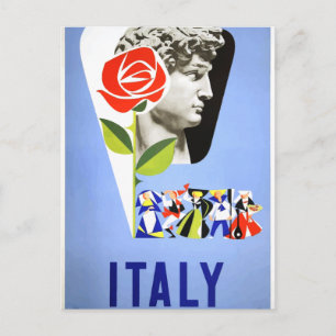 Italien Vintage-Reise Postkarte