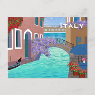 Italien Vintage Reisen Tourismus Hinzufügen Postkarte