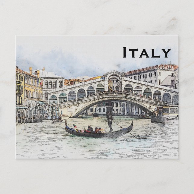 Italien Vintage Reisen Tourismus Hinzufügen Postkarte (Vorderseite)