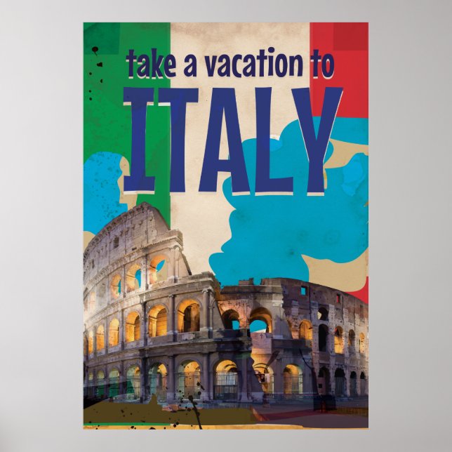 Italien Vintage Travel Poster (Vorne)