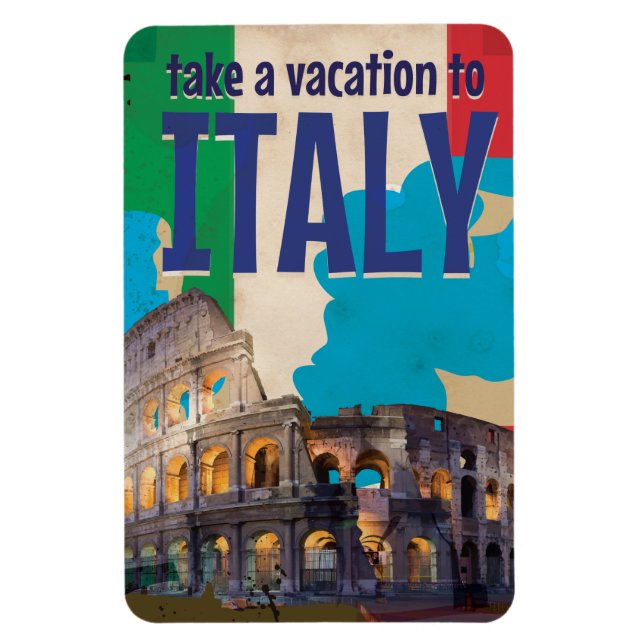 Italien Vintage Travel Poster Magnet (Vertikal)