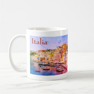 Italien Vintager Fischereihafen Reise Souvenir Tasse