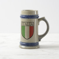 Italien-Wappen-Bier Stein/Italien-Flaggen-Tasse