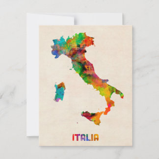 Italien Wasserfarbkarte, Italien