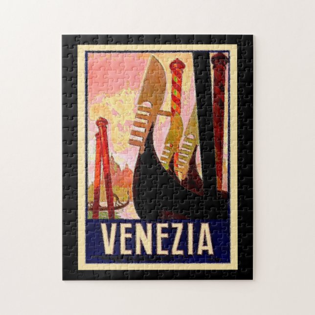 Italien, Wasserstraßen, Puzzle (Vertikal)