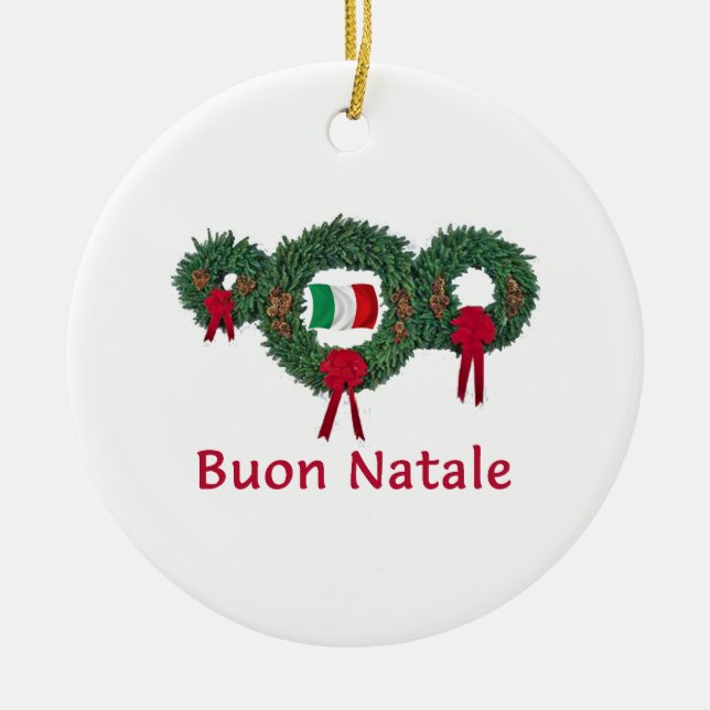 Italien-Weihnachten 2 Keramikornament (Vorne)
