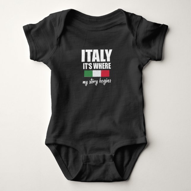 Italien, wo Story italienisch beginnt Baby Strampler (Vorderseite)
