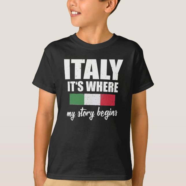 Italien, wo Story italienisch beginnt T-Shirt (Vorderseite)