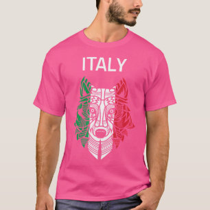 Italien Wolf Italienische Flagge Souvenir Italien T-Shirt