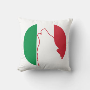 Italien Wolf Nationale Tierflagge Kissen