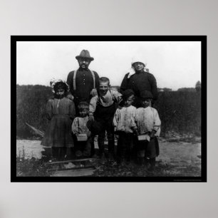Italiener Arnao Familie von Beeren-Pflückern 1910 Poster
