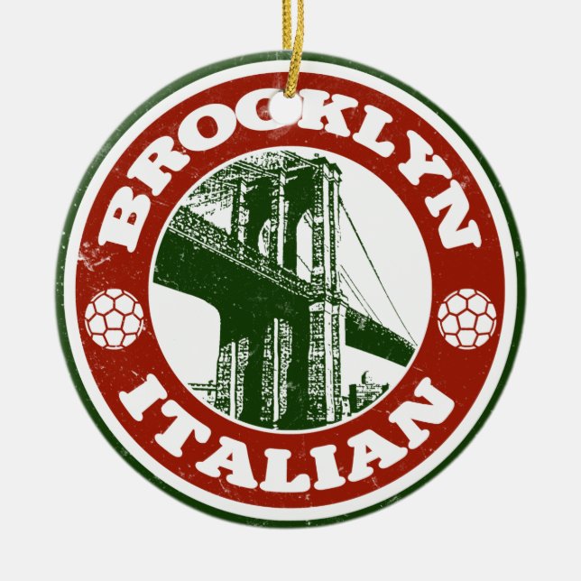 Italiener Brooklyns New York Keramikornament (Vorne)