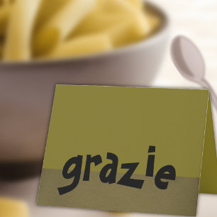 Italiener danken Ihnen, Grazie zu merken Dankeskarte