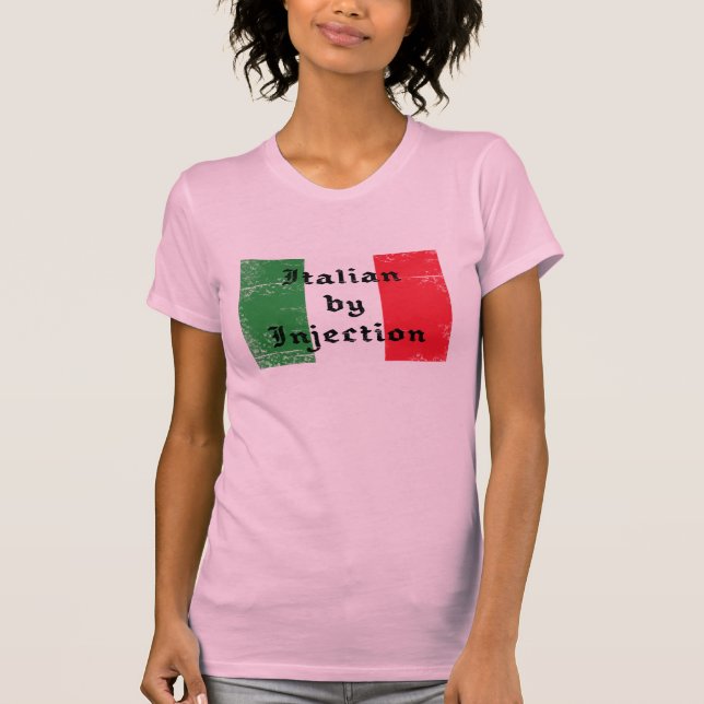 Italiener durch die Kappen-Hülsen-Shirt der T-Shirt (Vorderseite)