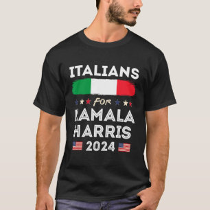 Italiener für Kamala Harris 2024 Italia-Flagge Pat T-Shirt
