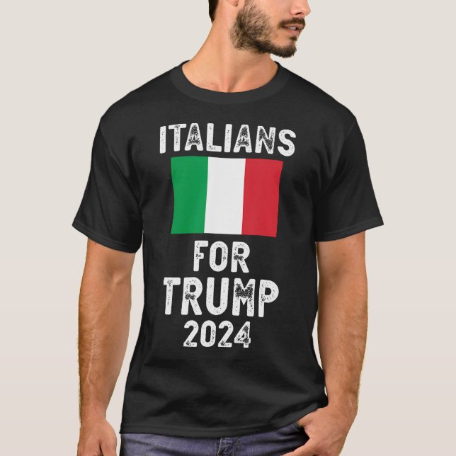 Italiener für Trump Pro Trump 2024 Italiano T-Shirt (Vorderseite)