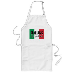 Italiener machen es besser lustige BBQ-Schürze für Lange Schürze