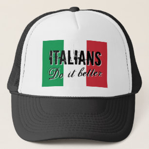 Italiener machen es besser Vintage-Flagge Trucker- Truckerkappe