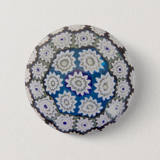 Italiener Millefiore Glas-Papierbeschwerer Button (Vorderseite)