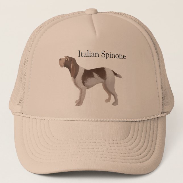 Italiener Spinone brauner roan Hut Truckerkappe (Vorderseite)