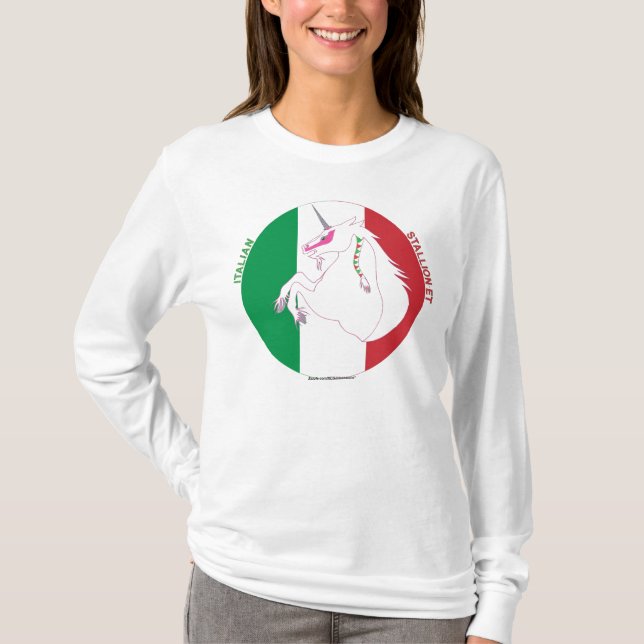 Italiener Stallion-und Einhorn Hanes Nano T-Shirt (Vorderseite)