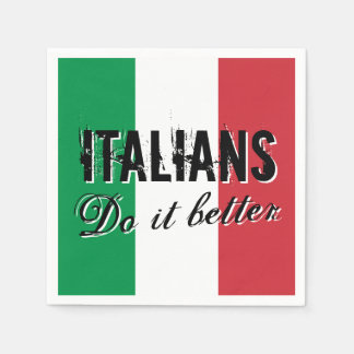 Italiener tun es besser komische Papier Party Serv Serviette