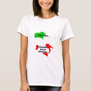 Italiener verbessert es T-Shirt