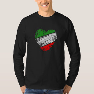 Italienflagge in Herzform eine italienische Idee T-Shirt