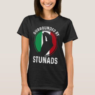 Italienflagge Italienische Wurzeln Sagen Umgeben V T-Shirt