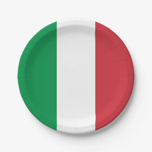 Italienflagge Pappteller