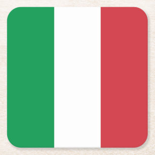 Italienflagge Rechteckiger Pappuntersetzer