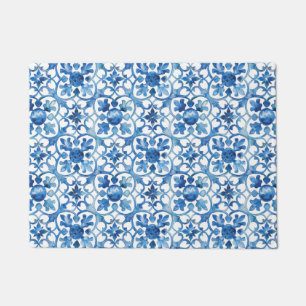 Italienisch-Amalfi-blaue Fliesen Fußmatte
