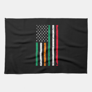 Italienisch-amerikanische Flagge Irland Italien ST Geschirrtuch
