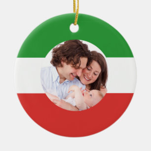 Italienisch-amerikanische Flagge Italiens Foto Wei Keramikornament