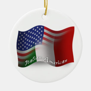Italienisch-Amerikanische wellenartig bewegende Keramik Ornament