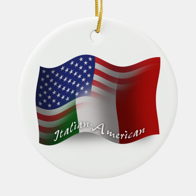 Italienisch-Amerikanische wellenartig bewegende Keramik Ornament (Vorne)