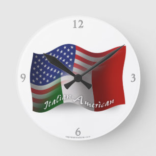 Italienisch-Amerikanische wellenartig bewegende Runde Wanduhr