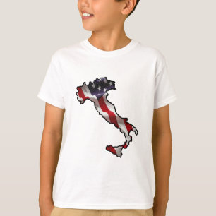 Italienisch Amerikanisches Flagge Kinder T-Shirt
