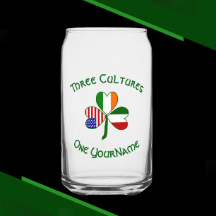 Italienisch-amerikanisches Kleeblatt Personalisier Dosenglas