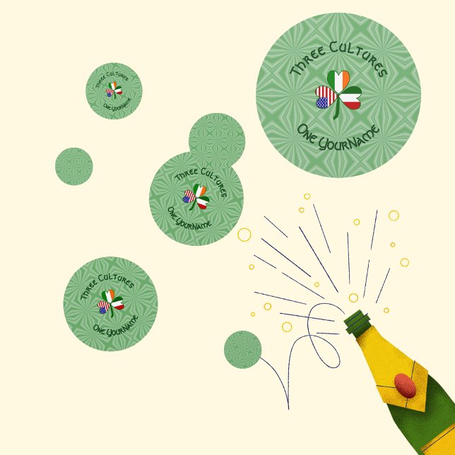 Italienisch-amerikanisches Kleeblatt Personalisier Konfetti (Von Creator hochgeladen)