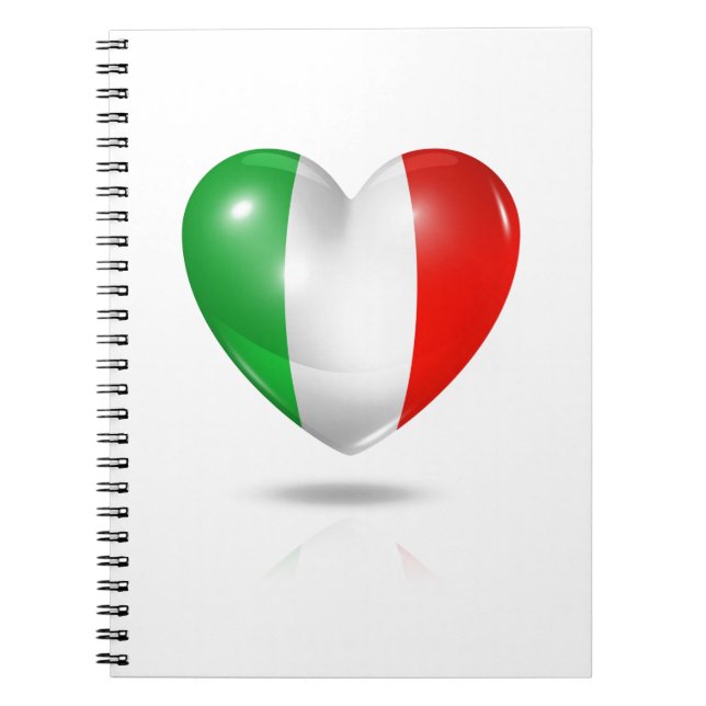 Italienisch Amore Heart - Notebook Notizblock (Vorderseite)