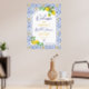 Italienisch blaue Fliesen Aquarell Zitronenbrust E Poster (Living Room 3)