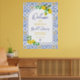 Italienisch blaue Fliesen Aquarell Zitronenbrust E Poster (Living Room 2)