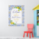 Italienisch blaue Fliesen Aquarell Zitronenbrust E Poster (Nursery 1)