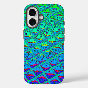 Italienisch Blue Mermaid Motif Art Print iPhone 16 Hülle