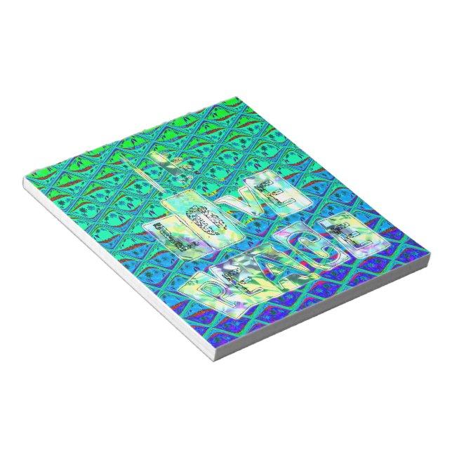 Italienisch Blue Mermaid Motif Art Print Notizblock (angewinkelt)