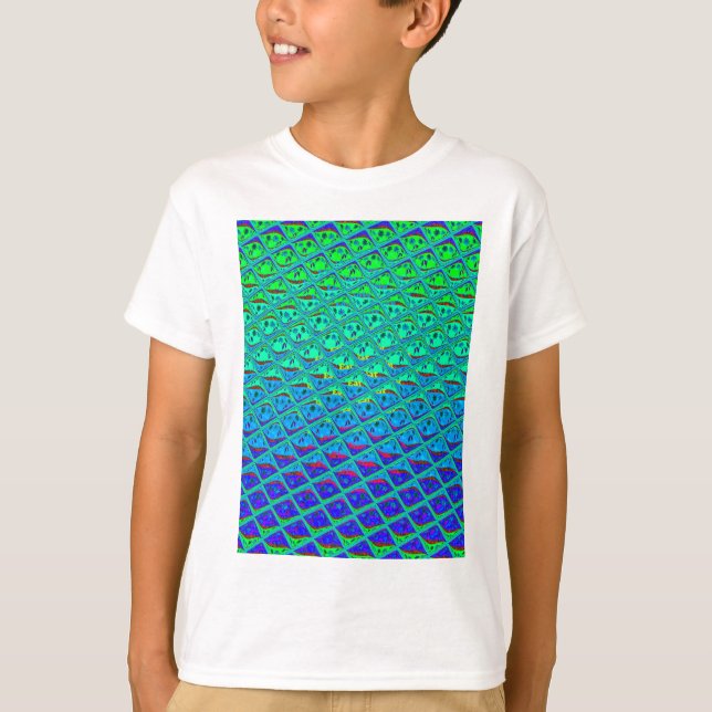 Italienisch Blue Mermaid Motif Art Print T-Shirt (Vorderseite)