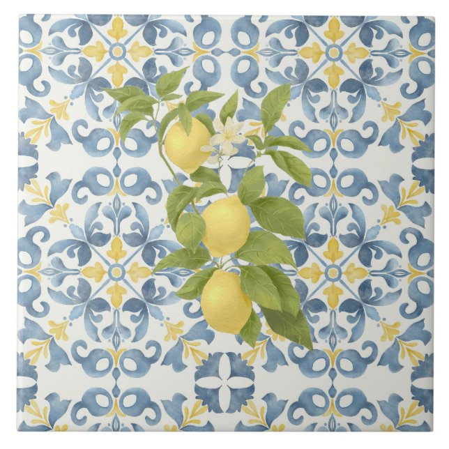 Italienisch Blue Tile Fliese (Vorderseite)
