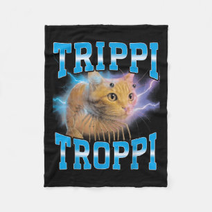 Italienisch Brainrot Meme Trippi Troppi Kat Fu Fleecedecke